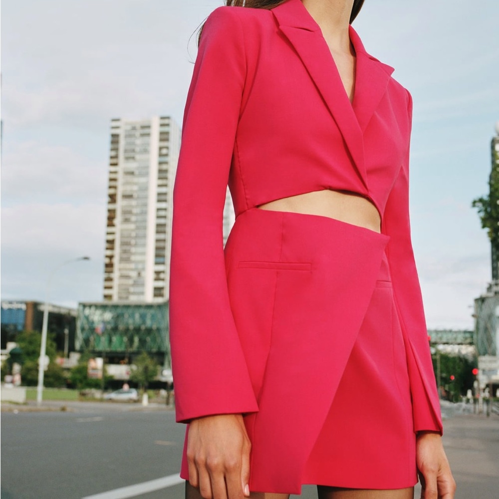 Cut out blazer dress
